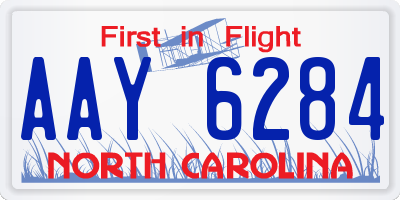 NC license plate AAY6284