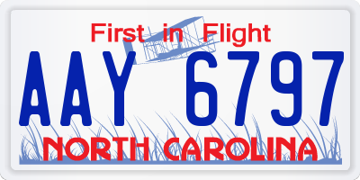 NC license plate AAY6797