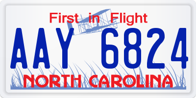 NC license plate AAY6824
