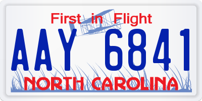 NC license plate AAY6841