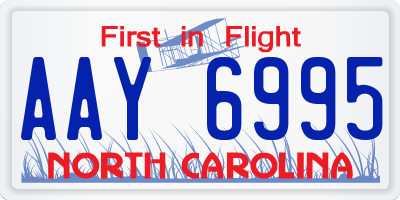 NC license plate AAY6995