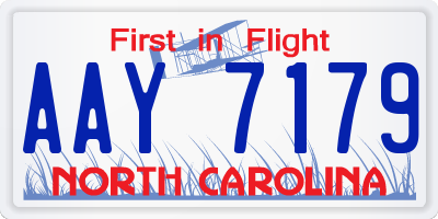 NC license plate AAY7179