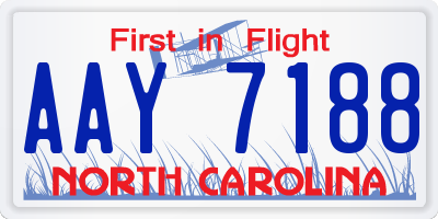 NC license plate AAY7188
