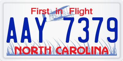 NC license plate AAY7379