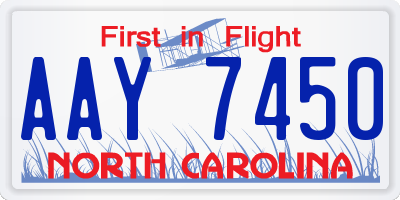 NC license plate AAY7450