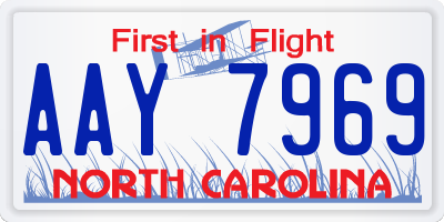 NC license plate AAY7969