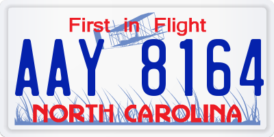 NC license plate AAY8164