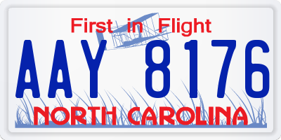 NC license plate AAY8176