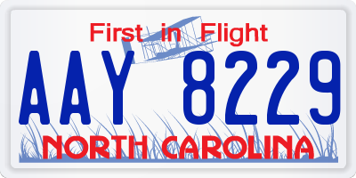 NC license plate AAY8229