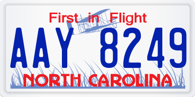 NC license plate AAY8249