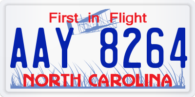 NC license plate AAY8264