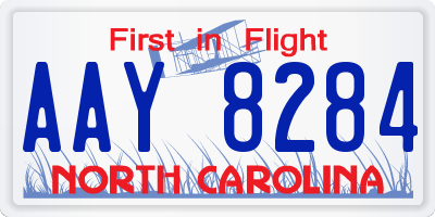 NC license plate AAY8284