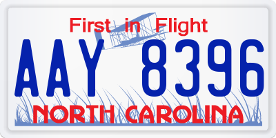 NC license plate AAY8396