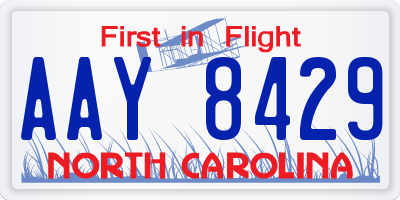 NC license plate AAY8429