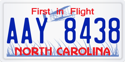 NC license plate AAY8438