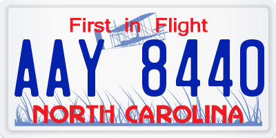NC license plate AAY8440