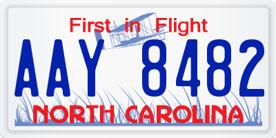 NC license plate AAY8482