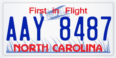 NC license plate AAY8487
