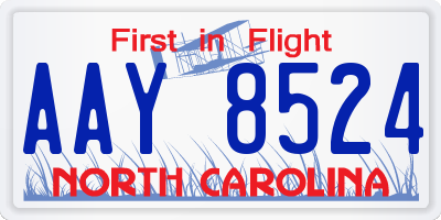 NC license plate AAY8524