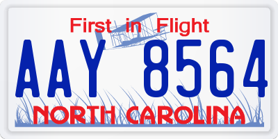 NC license plate AAY8564