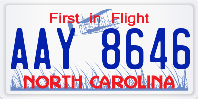 NC license plate AAY8646