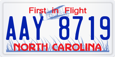 NC license plate AAY8719
