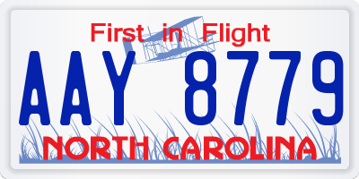 NC license plate AAY8779