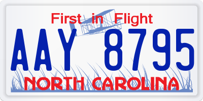 NC license plate AAY8795