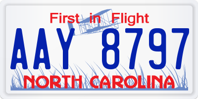 NC license plate AAY8797