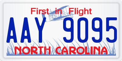 NC license plate AAY9095