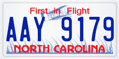 NC license plate AAY9179