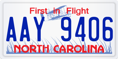 NC license plate AAY9406