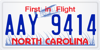 NC license plate AAY9414