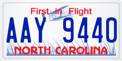 NC license plate AAY9440