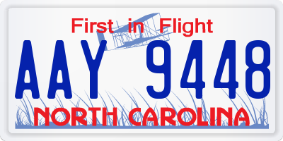 NC license plate AAY9448