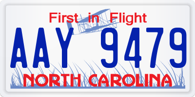 NC license plate AAY9479