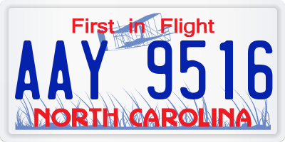 NC license plate AAY9516