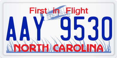 NC license plate AAY9530