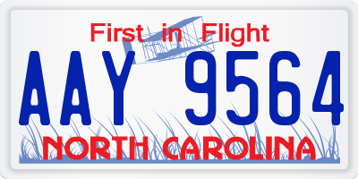 NC license plate AAY9564