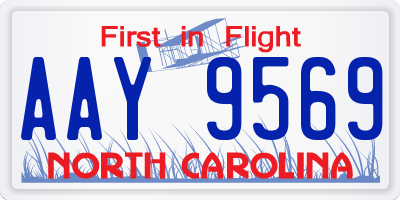 NC license plate AAY9569