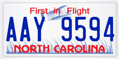 NC license plate AAY9594
