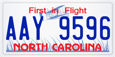 NC license plate AAY9596