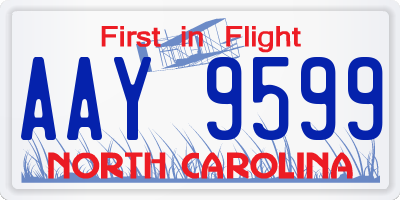 NC license plate AAY9599