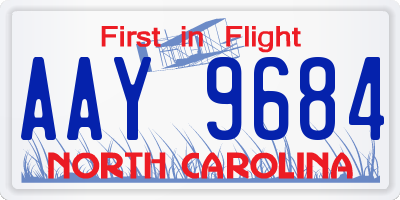 NC license plate AAY9684