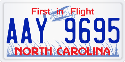 NC license plate AAY9695