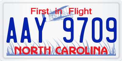 NC license plate AAY9709