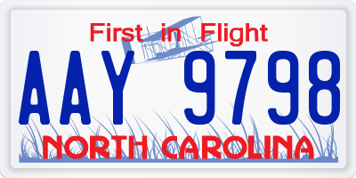NC license plate AAY9798