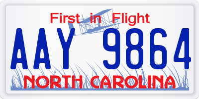 NC license plate AAY9864