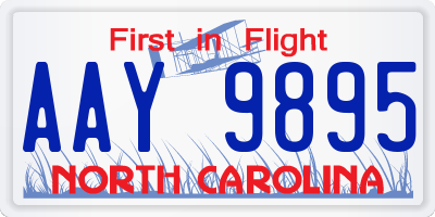 NC license plate AAY9895