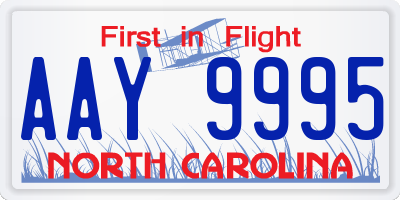 NC license plate AAY9995